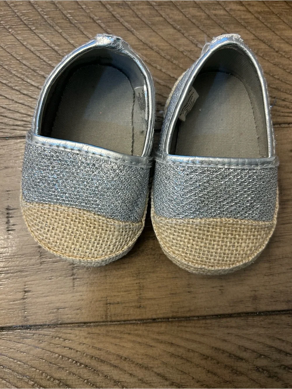 3-6M Toddler Girl Slip-On Baby Shoes & Tan Soft Booties